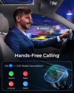 LENCENT FM Transmitter, Bluetooth FM Transmitter Wireless Radio Adapter Car Kit - Image 3