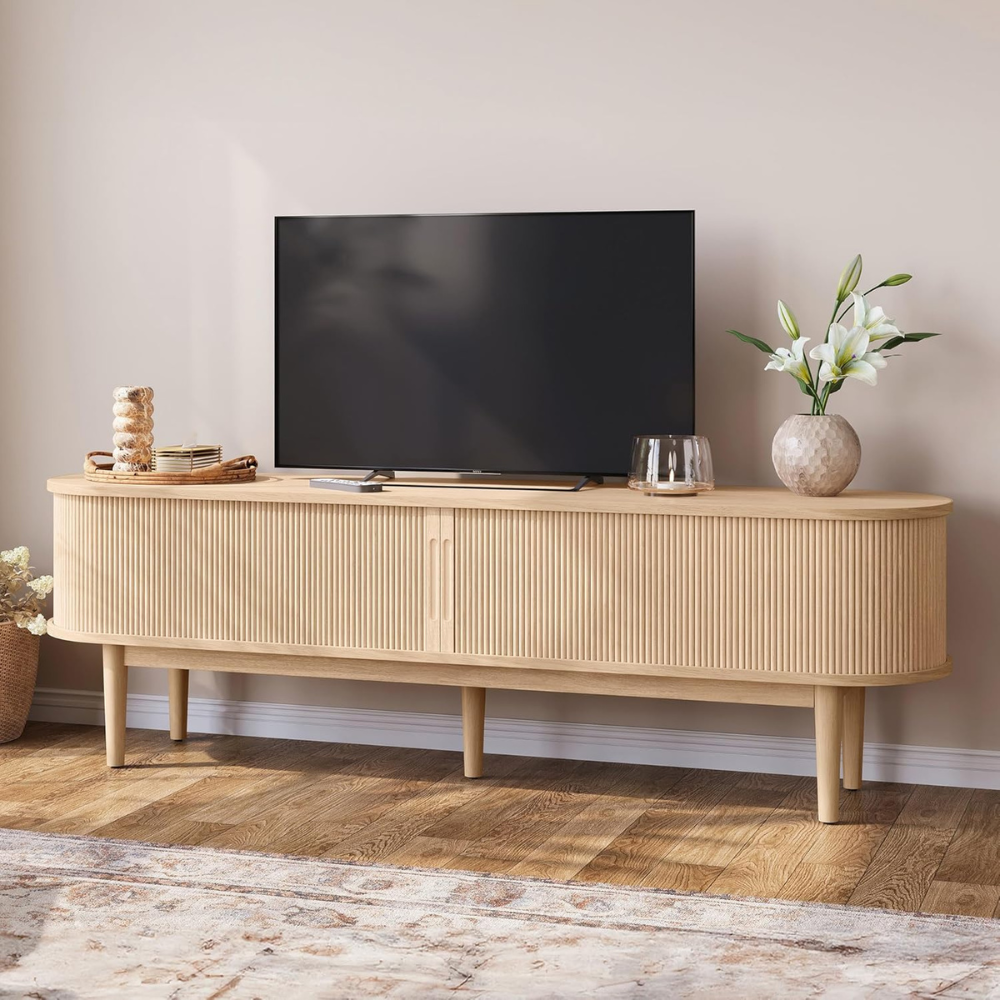 Untitled design - 2026-04-13T055212.321 LINSY HOME 70" Fluted TV Stand for TVs - Image 1